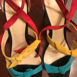 ALEXANDRE BIRMAN SUEDE BOW SANDALS